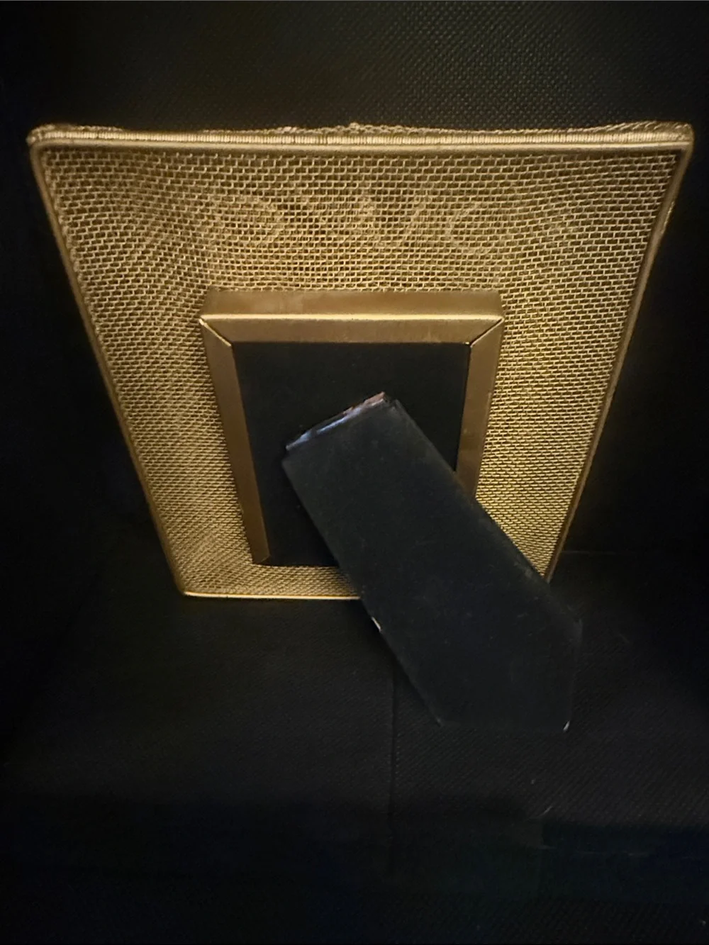 Pier 1 Puffed Mesh Gold Decorative Photo Frame -OSP